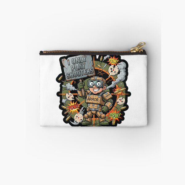 Item preview, I Only Play Shooters Funny Gamer Sticker designed and sold by Imaginarium of Chaos falcon88 .