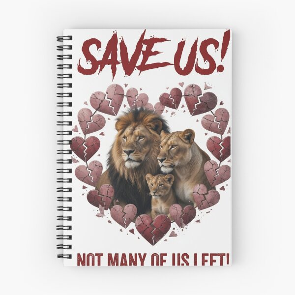 Item preview, Save Us Not Many Of Us Left Lion Family Wildlife Conservation Design designed and sold by Pioneer Spirit Market.