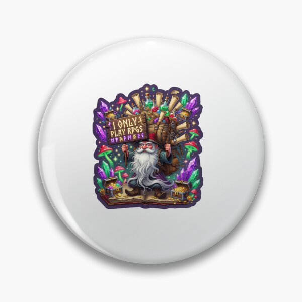 Item preview, I Only Play RPGs Fantasy Gamer Sticker designed and sold by Imaginarium of Chaos falcon88 .