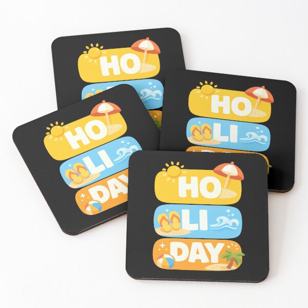 Item preview, HO LI DAY Beach Holiday Typography Design designed and sold by TeeTimeTreasure.