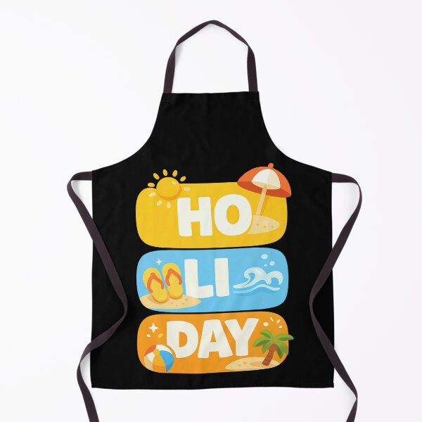 Item preview, HO LI DAY Beach Holiday Typography Design designed and sold by TeeTimeTreasure.