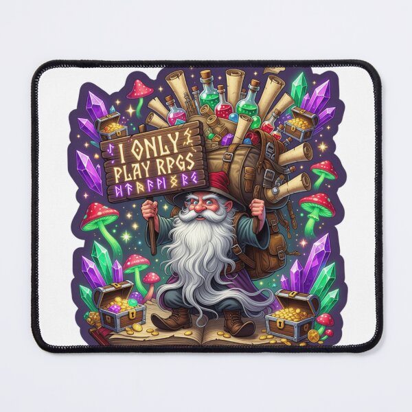 Item preview, I Only Play RPGs Fantasy Gamer Sticker designed and sold by Imaginarium of Chaos falcon88 .