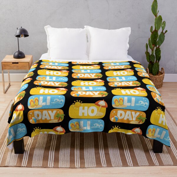 Item preview, HO LI DAY Beach Holiday Typography Design designed and sold by TeeTimeTreasure.