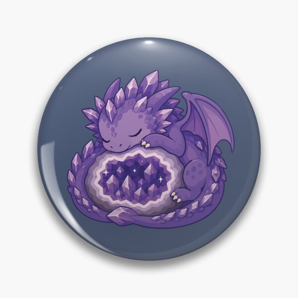 Item preview, Sleeping Amethyst Crystal Dragon Cute Fantasy designed and sold by SimplePoDesign.