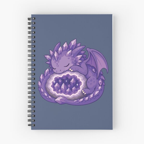 Item preview, Sleeping Amethyst Crystal Dragon Cute Fantasy designed and sold by SimplePoDesign.
