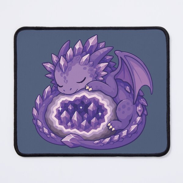 Item preview, Sleeping Amethyst Crystal Dragon Cute Fantasy designed and sold by SimplePoDesign.