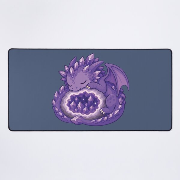 Item preview, Sleeping Amethyst Crystal Dragon Cute Fantasy designed and sold by SimplePoDesign.