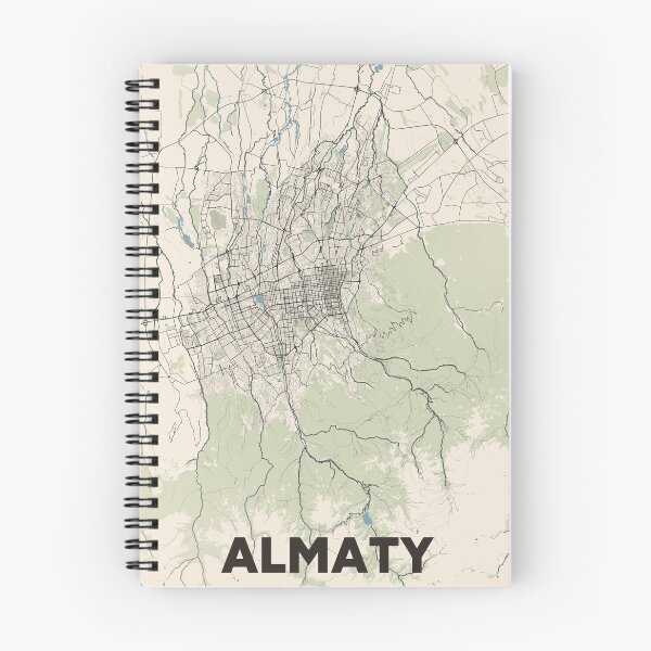 Item preview, Almaty Map designed and sold by MapsNerd.