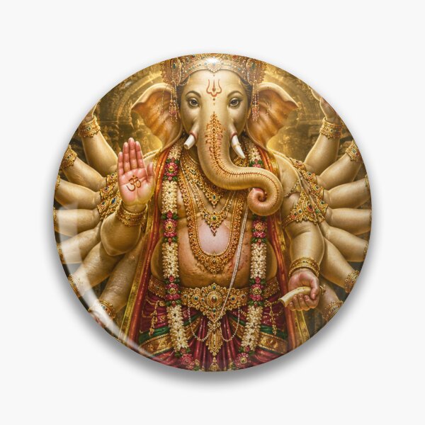 Item preview, The 32 forms of Ganapati Series - Veera Ganapati – The Divine Warrior | Museum-Quality Sacred Hindu Wall Art designed and sold by Homyar.