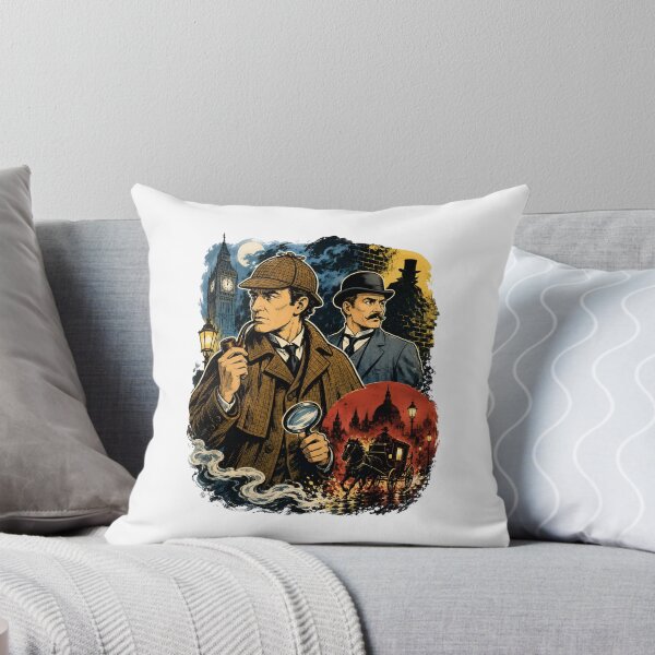 Item preview, Sherlock Holmes and Dr Watson London Detective Graphic Art designed and sold by Fenay Designs.