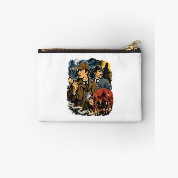 Item preview, Sherlock Holmes and Dr Watson London Detective Graphic Art designed and sold by Fenay Designs.