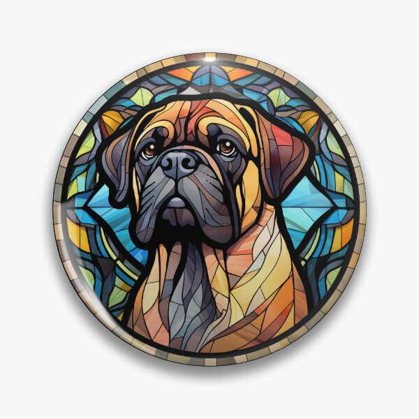 Item preview, Mastiff Dog Stained Glass Leadlight Artistic Design Mom Dad designed and sold by rafaeltto.