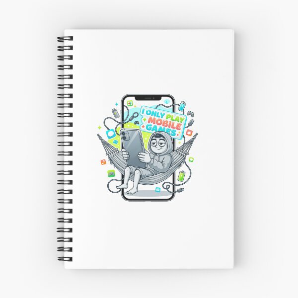 Item preview, I Only Play Mobile Games Funny Sticker designed and sold by Imaginarium of Chaos falcon88 .