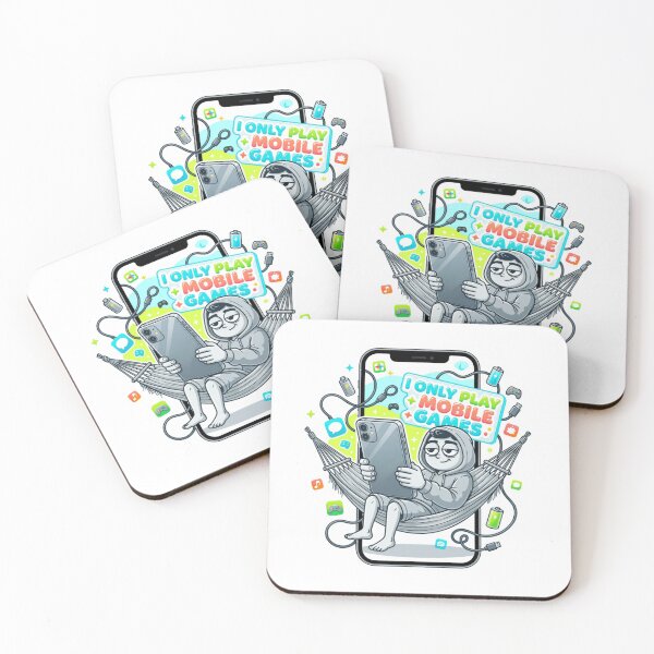 Item preview, I Only Play Mobile Games Funny Sticker designed and sold by Imaginarium of Chaos falcon88 .