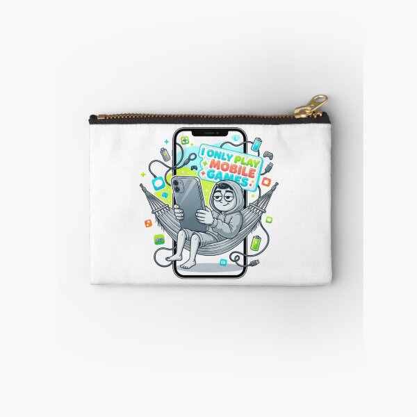Item preview, I Only Play Mobile Games Funny Sticker designed and sold by Imaginarium of Chaos falcon88 .