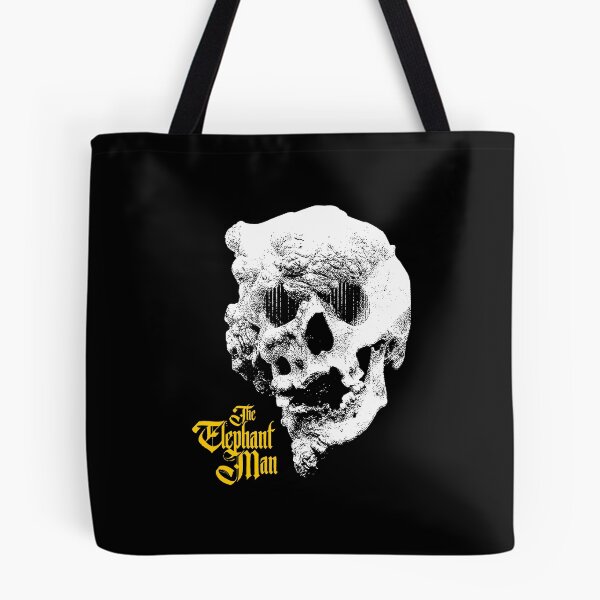 Item preview, White Silhouette Skull Head Yellow Typography designed and sold by MosiqueUnique.