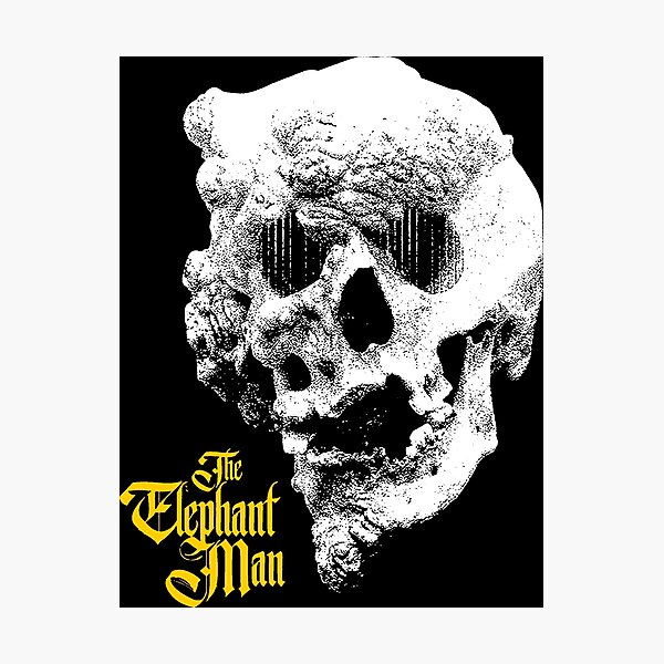 Item preview, White Silhouette Skull Head Yellow Typography designed and sold by MosiqueUnique.