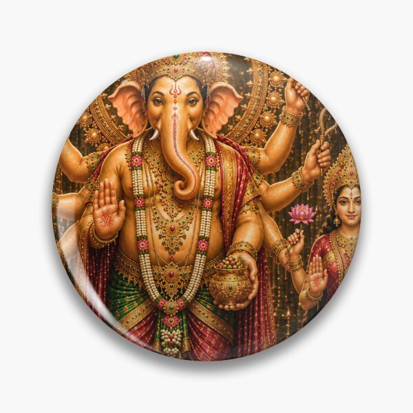 Item preview, The 32 forms of Ganapati Series-Lakshmi Ganapati – The Divine Bestower of Prosperity | Museum-Quality Hindu Temple Art designed and sold by Homyar.