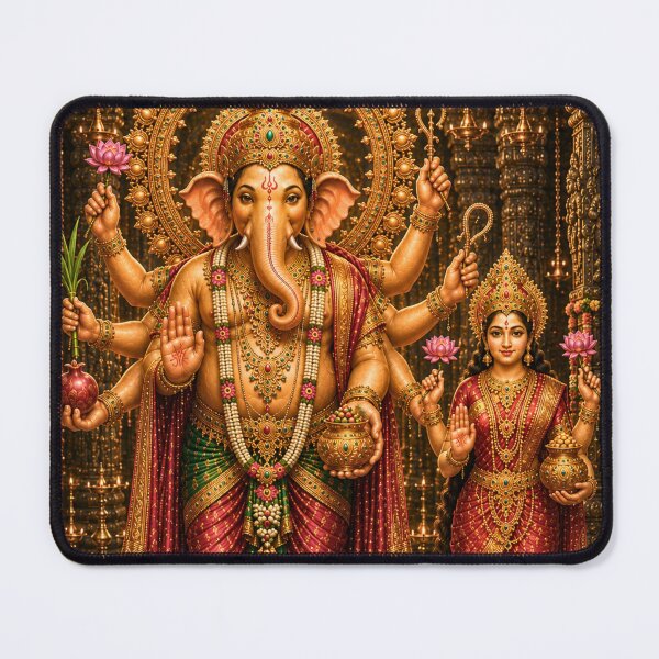 Item preview, The 32 forms of Ganapati Series-Lakshmi Ganapati – The Divine Bestower of Prosperity | Museum-Quality Hindu Temple Art designed and sold by Homyar.