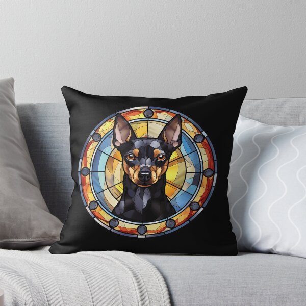 Item preview, Manchester Terrier Dog Stained Glass Leadlight Artistic Design Mom Dad designed and sold by rafaeltto.