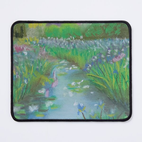 Item preview, Impressionist Water Lily Pond Pastel Landscap designed and sold by nuriart.