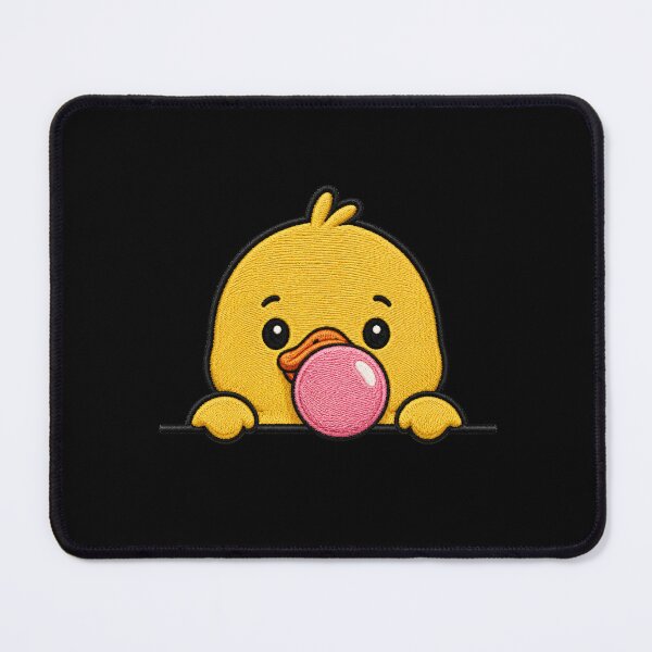 Item preview, Cute Peeking Duck Blowing Bubble Gum Embroidery Patch designed and sold by ColorSplash123.