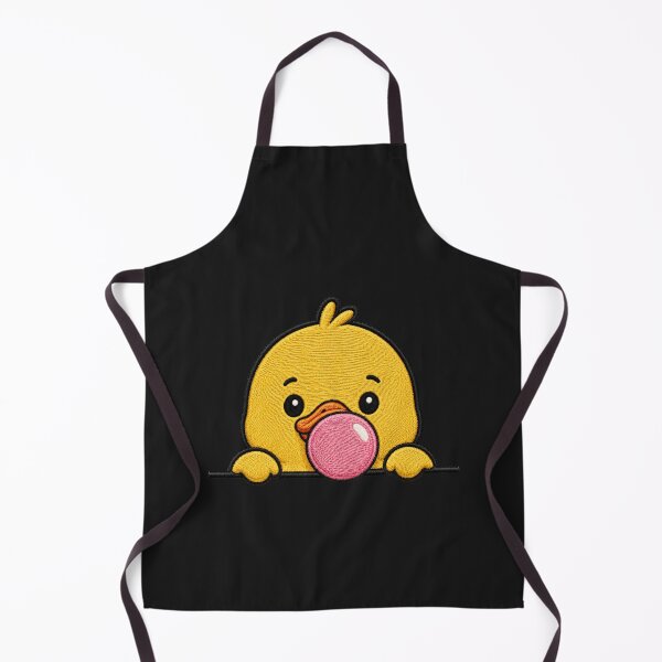 Item preview, Cute Peeking Duck Blowing Bubble Gum Embroidery Patch designed and sold by ColorSplash123.