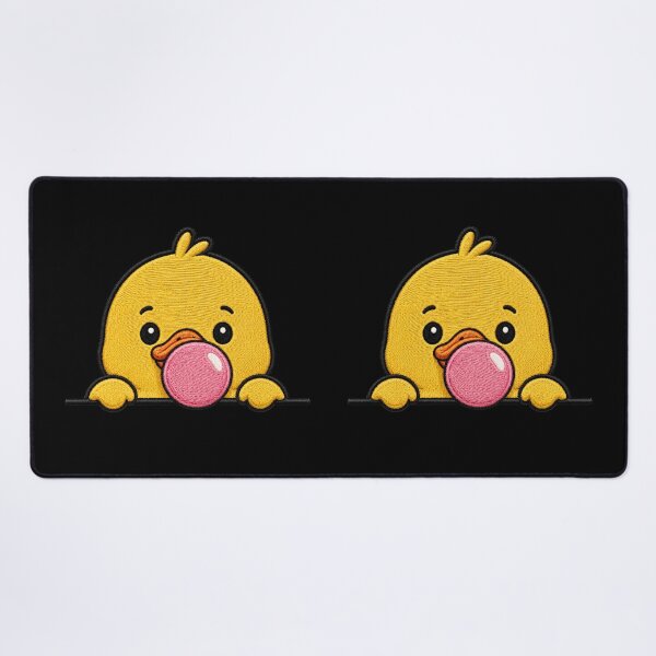 Item preview, Cute Peeking Duck Blowing Bubble Gum Embroidery Patch designed and sold by ColorSplash123.