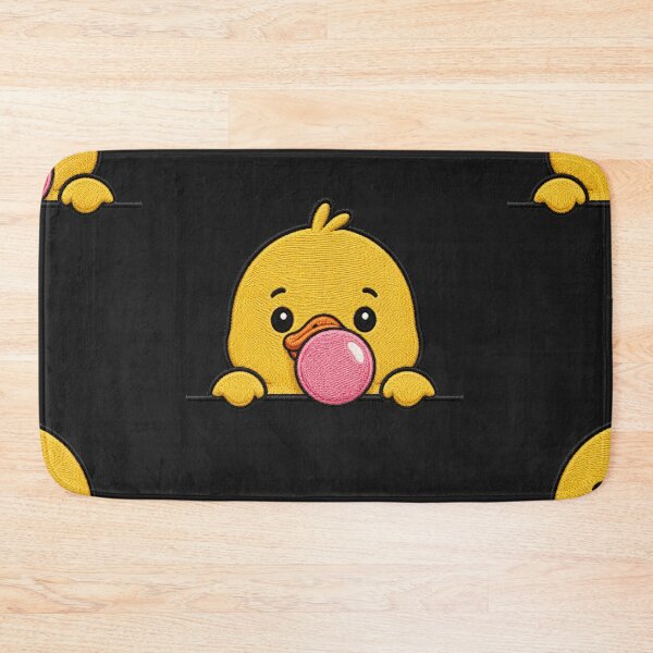 Item preview, Cute Peeking Duck Blowing Bubble Gum Embroidery Patch designed and sold by ColorSplash123.