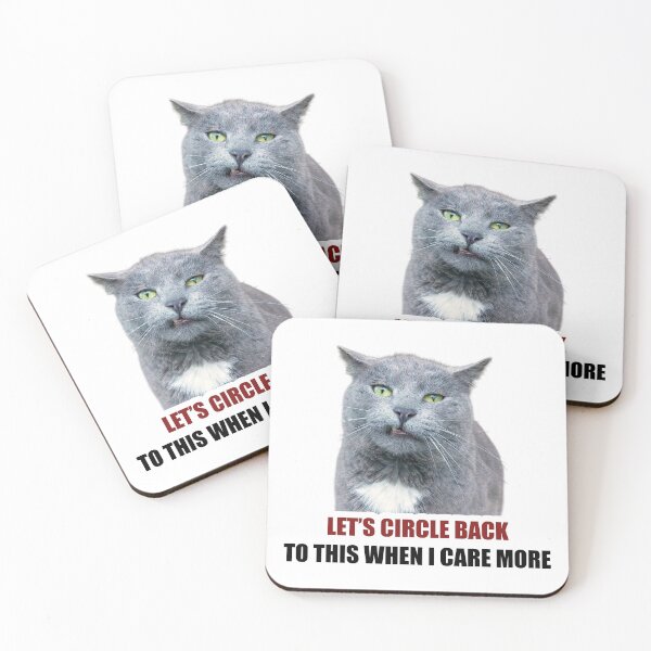 Item preview, Let's Circle Back Funny Cat Meme Corporate Sticker designed and sold by StikerChuns.