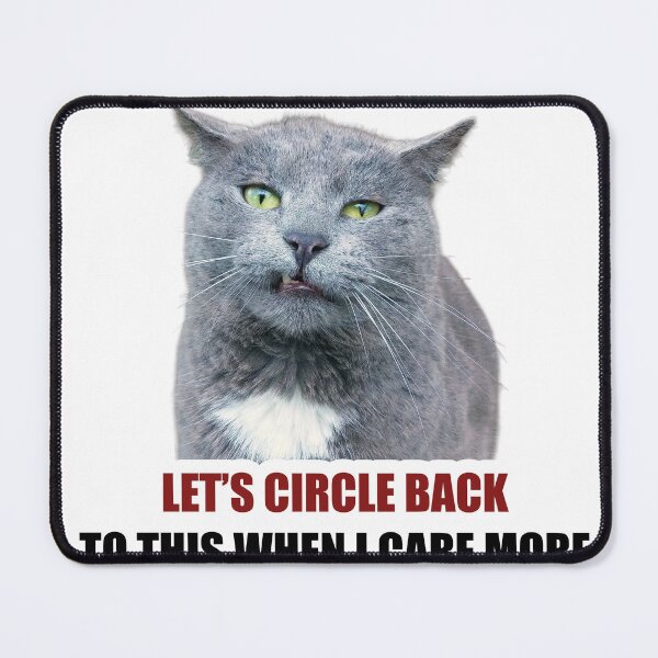 Item preview, Let's Circle Back Funny Cat Meme Corporate Sticker designed and sold by StikerChuns.