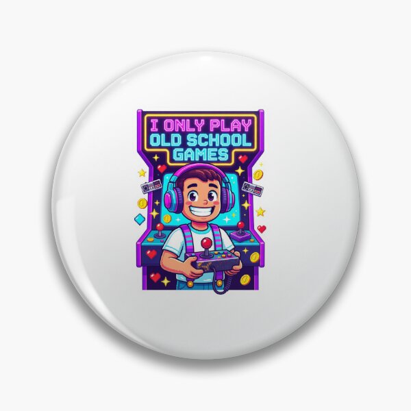 Item preview, I Only Play Old School Games Retro Sticker designed and sold by Imaginarium of Chaos falcon88 .