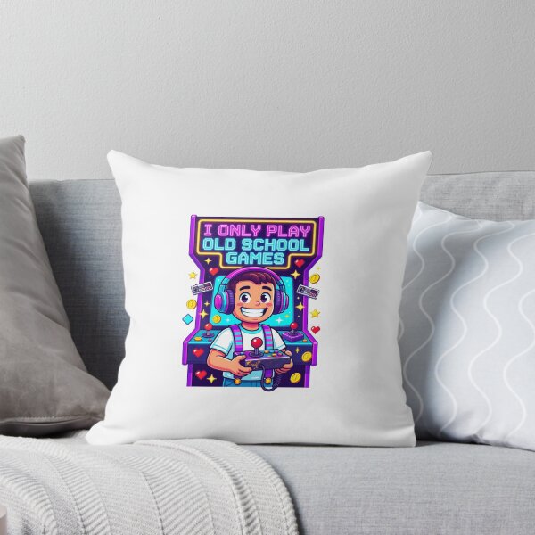 Item preview, I Only Play Old School Games Retro Sticker designed and sold by Imaginarium of Chaos falcon88 .