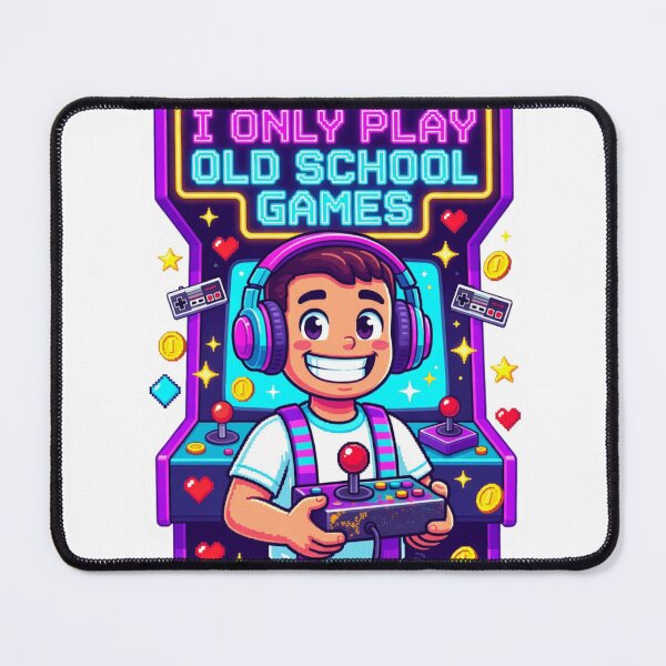 Item preview, I Only Play Old School Games Retro Sticker designed and sold by Imaginarium of Chaos falcon88 .