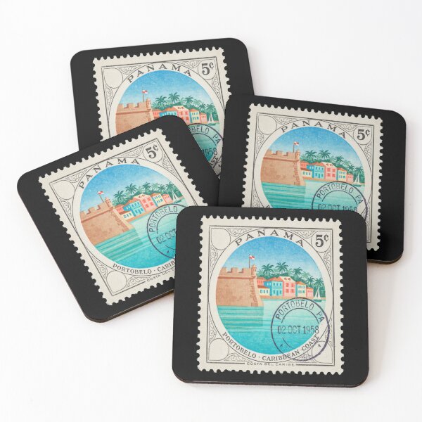 Item preview, Portobelo Panama Caribbean Fortress Postage Stamp Sticker designed and sold by stickercuffs.