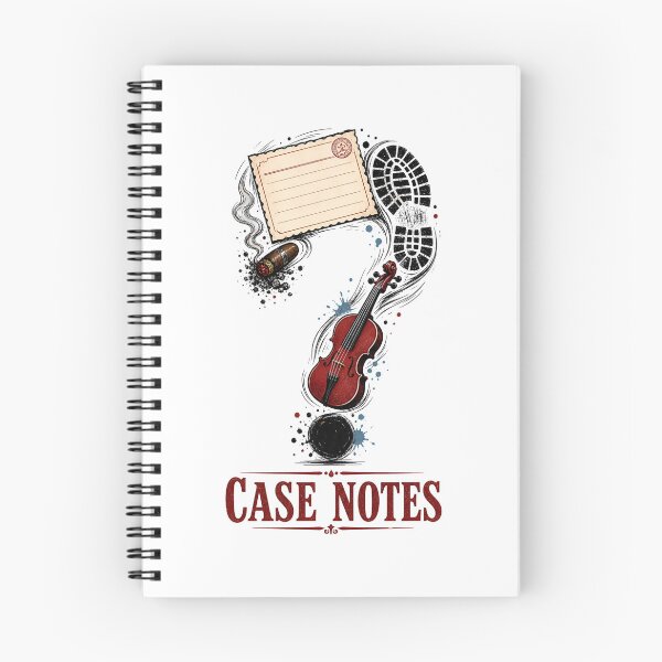 Item preview, Sherlock Holmes Case Notes Violin and Cigar Question Mark Art designed and sold by Fenay Designs.