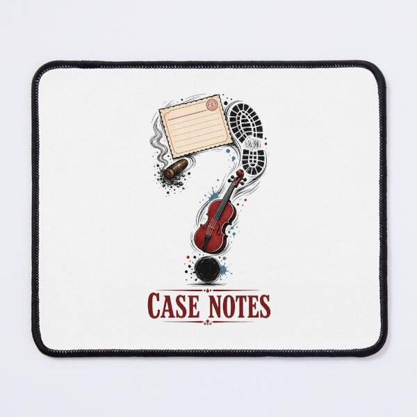 Item preview, Sherlock Holmes Case Notes Violin and Cigar Question Mark Art designed and sold by Fenay Designs.