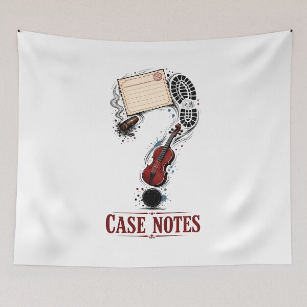 Item preview, Sherlock Holmes Case Notes Violin and Cigar Question Mark Art designed and sold by Fenay Designs.
