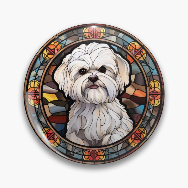 Item preview, Maltese Dog Stained Glass Leadlight Artistic Design Mom Dad designed and sold by rafaeltto.
