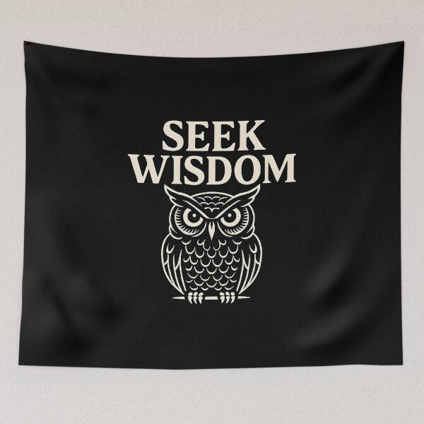 Item preview, Seek Wisdom Minimal Philosophy (White Font) designed and sold by TshirtsLabs.