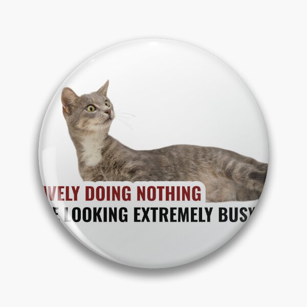 Item preview, Actively Doing Nothing Funny Cat Corporate Sticker designed and sold by StikerChuns.