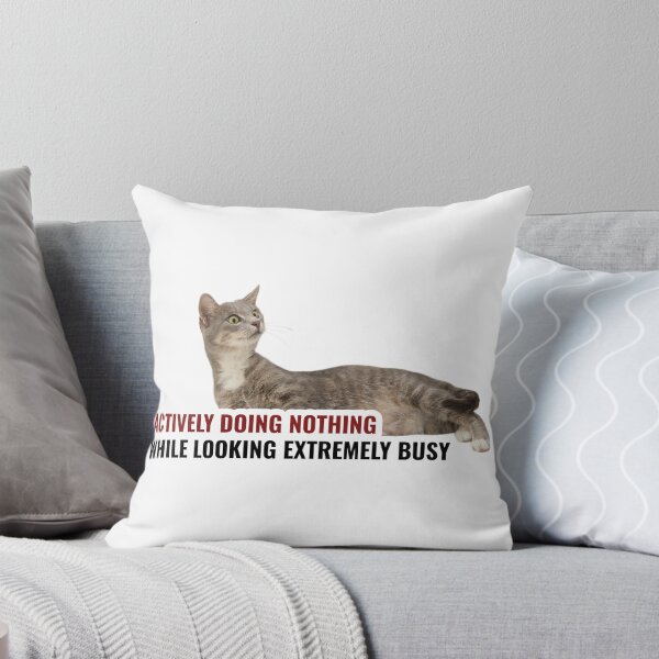 Item preview, Actively Doing Nothing Funny Cat Corporate Sticker designed and sold by StikerChuns.