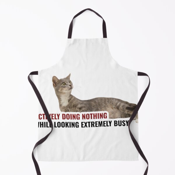Item preview, Actively Doing Nothing Funny Cat Corporate Sticker designed and sold by StikerChuns.