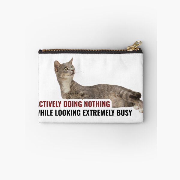 Item preview, Actively Doing Nothing Funny Cat Corporate Sticker designed and sold by StikerChuns.