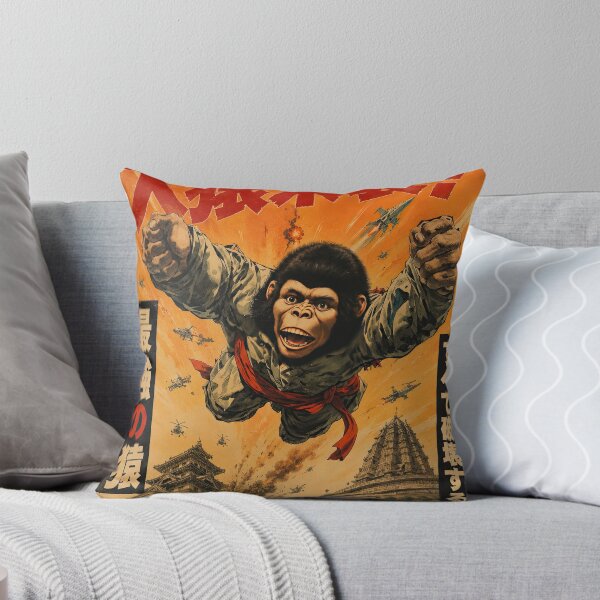 Item preview, Giant Ape Attack | Retro Japanese Kaiju Movie Poster designed and sold by obstinator.