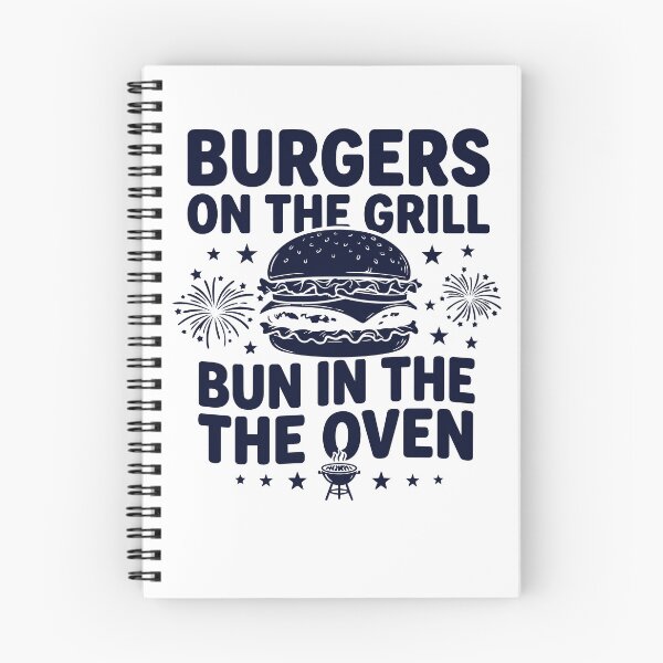 Item preview, of Burgers On The Grill Bun In The Oven Pregnancy Reveal Motherhood Pink & Blue new mother designed and sold by BornBorn.