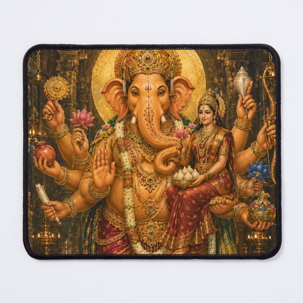 Item preview, The 32 forms of Ganapati Series-Maha Ganapati – The Great Supreme Lord | Museum-Quality Sacred Hindu Wall Art designed and sold by Homyar.