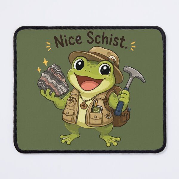 Item preview, Nice Schist Funny Frog Geology Pun Kawaii designed and sold by SimplePoDesign.