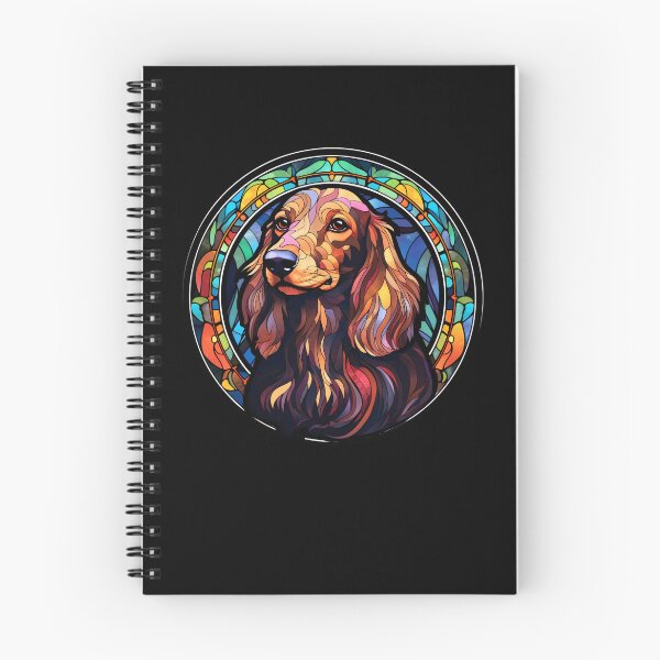Item preview, Long Haired Dachshund Dog Stained Glass Leadlight Artistic Design Mom Dad designed and sold by rafaeltto.