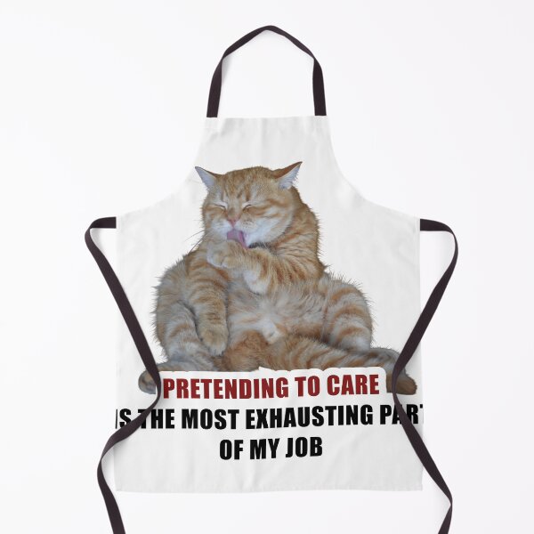 Item preview, Pretending To Care Exhausting Job Funny Cat Sticker designed and sold by StikerChuns.